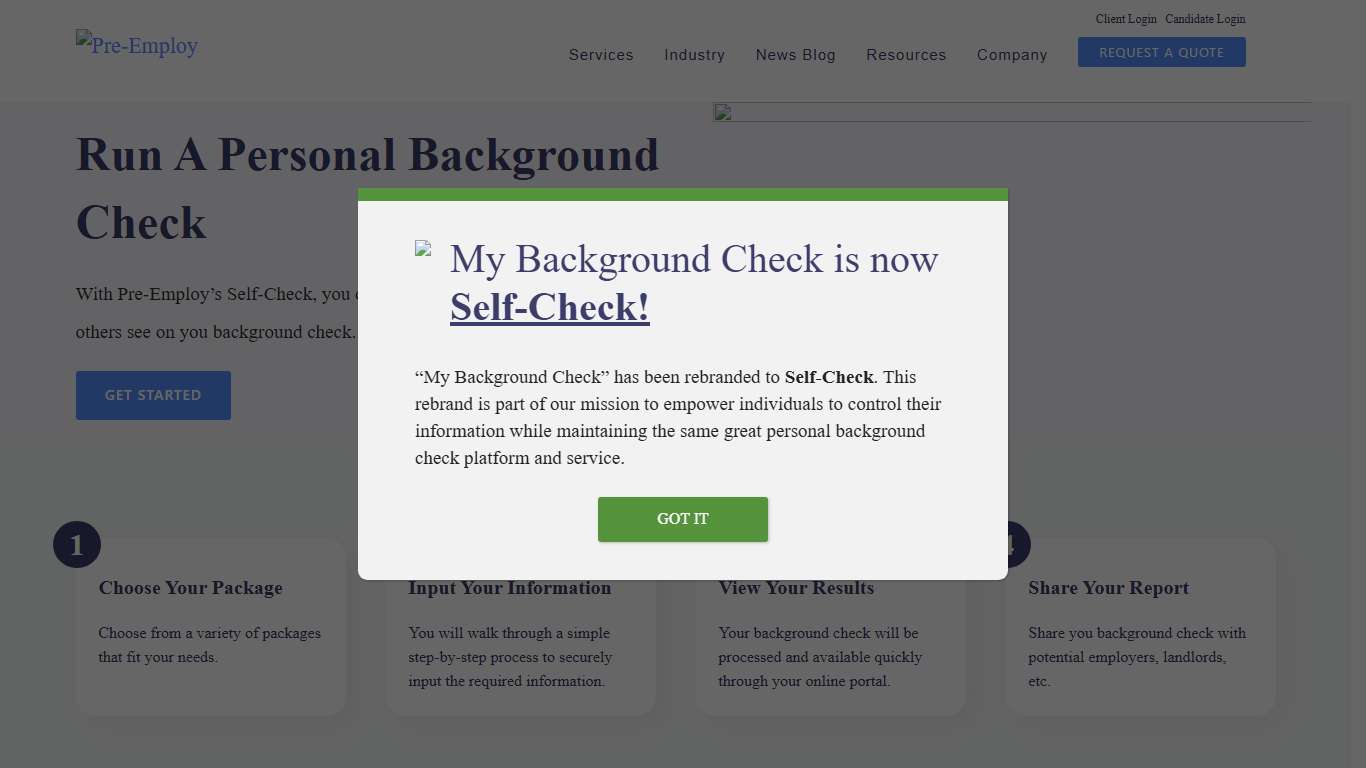 Run A Personal Background Check - Pre-Employ